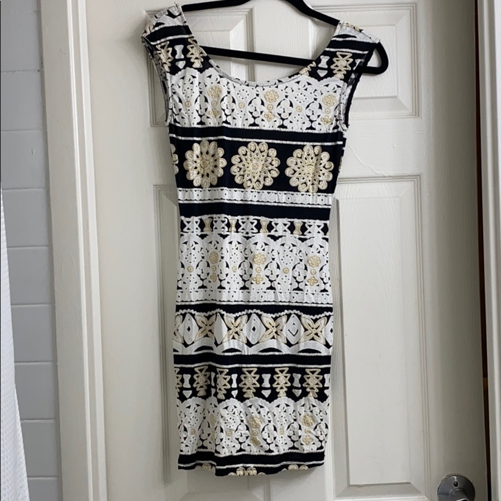 Black & Gold Tight Shimmer Mini